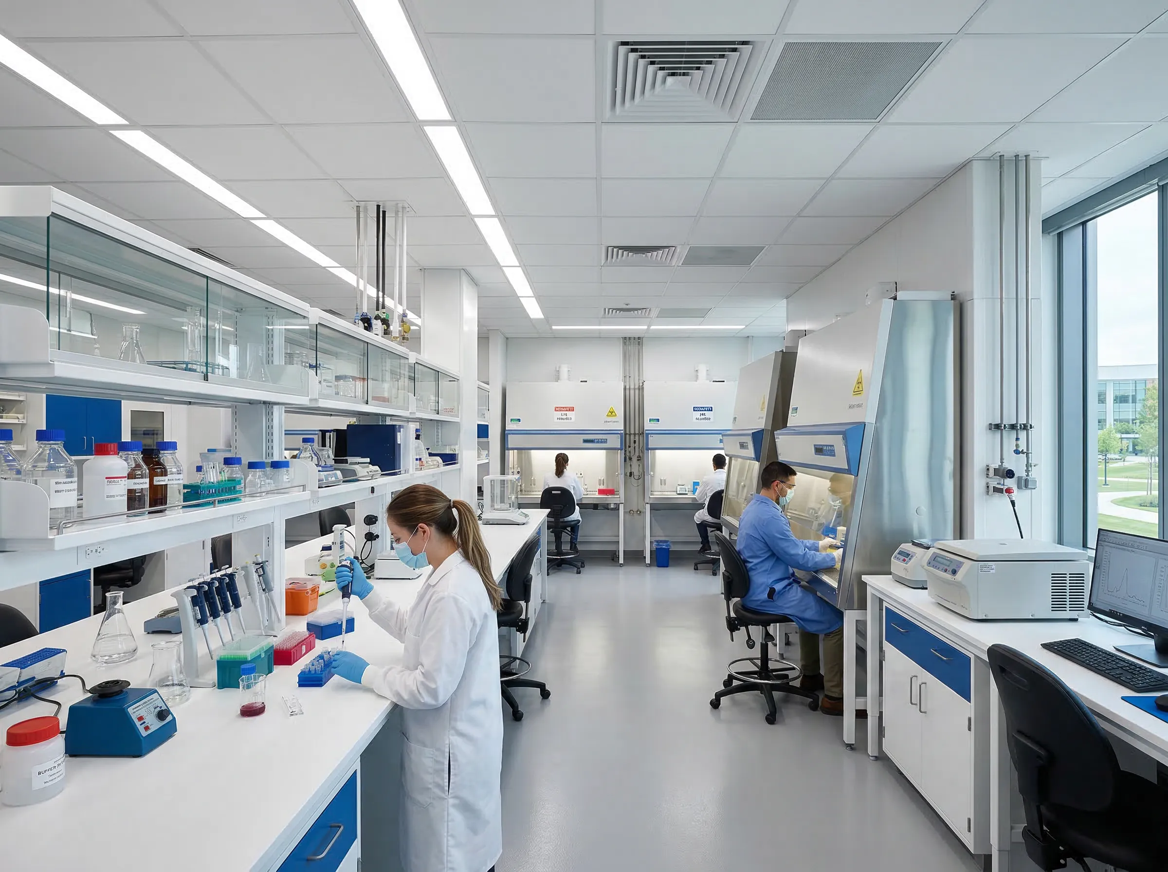 Modern pharmaceutical research laboratory