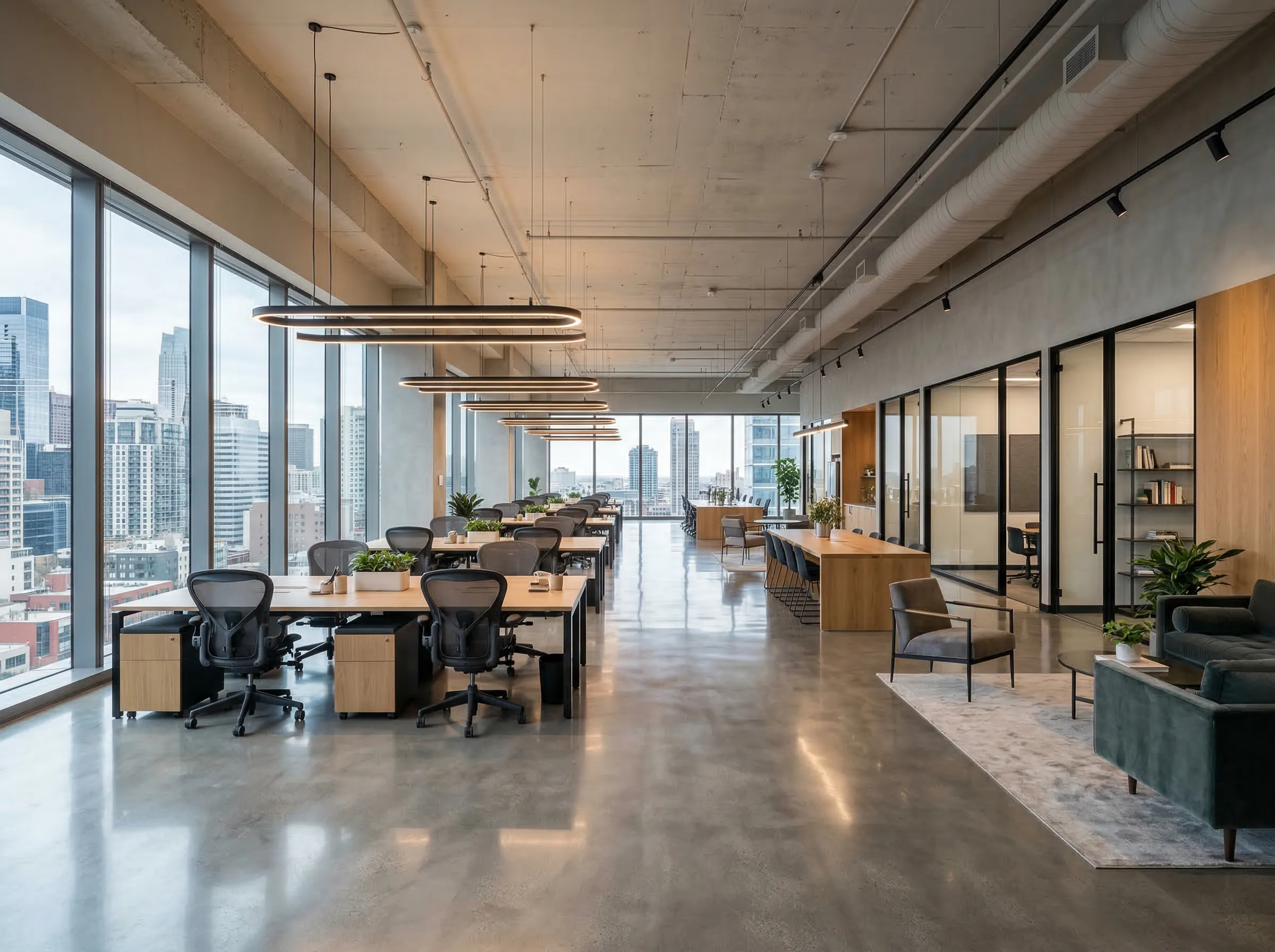 Modern high-end commercial office interior